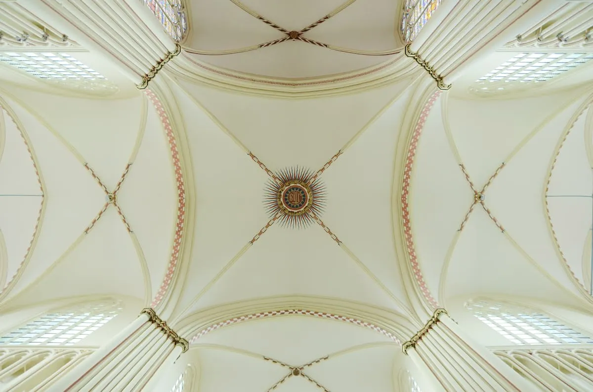Architectural ceiling detail in a luxury interior